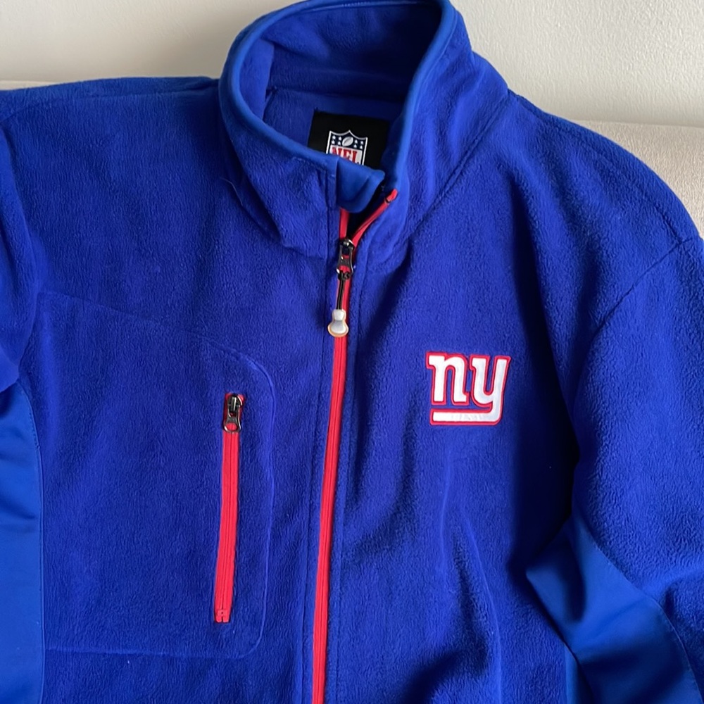 NFL NEW YORK GIANTS logo G-III Apparel Group fleece zip up size LG - Picture 2 of 8